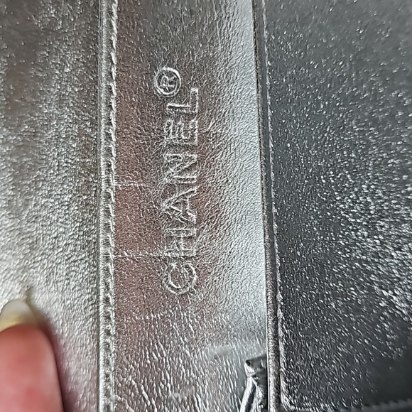 CHANEL Metallic Silver Mini Bag Chain Strap Turnlock w/Card - Picture 12 of 14